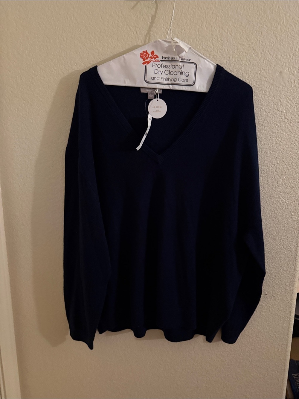 J. Crew V-Neck Sweater in Navy Blue
